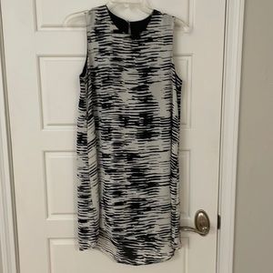 Three Eighty Two sleeveless black and white print dress, size small